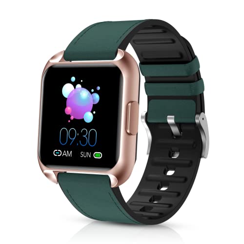 MAXTOP Smart Watch for Women, T6 Advanced Fitness Watch with Heart Rate, Blood Pressure, Blood Oxygen, Sleep Tracker, Pedometer, Compatible with iPhone and Android, IP67