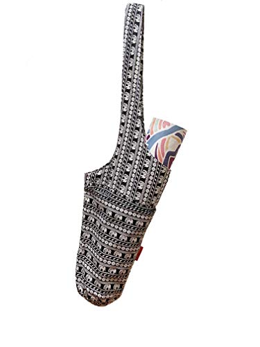Aozora Yoga Mat Bag | Yoga Mat Tote Sling Carrier with Large Side Pocket & Zipper Pocket | Fits Most Size Mats (Elephant)