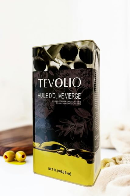 Miniatura 6 de TEVOLIO Aceite de oliva virgen 5 litros 100% puro y prensado en frío, rico en antioxidantes y grasas saludables, versátil y de primera calidad,