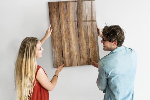 Pizarra Magnética de Vidrio Templado 70x100 con textura de madera para organización 3