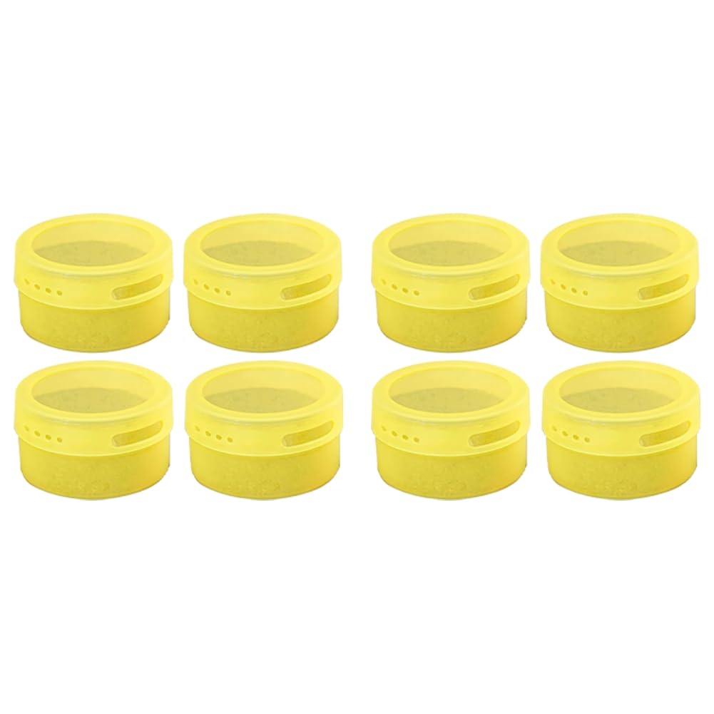 CTRLZS Magnetic Spice Tins for Magnetic Magnet for Refrigerator,Spice Container Storage Box with Lid Transparent Yellow
