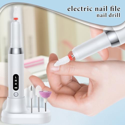 Perceuse à ongles électrique portable rose et kit lime pour manucure