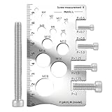 Gewindelehre für Bolzen und Muttern,Messmittel für metrische Gewinde, Schrauben Messlineal, Gewindelehre Für Werkstatt, Industrie, Mechanik, Sanitärinstallation, Holzbearbeitung