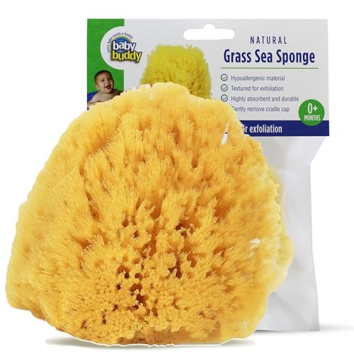 Baby Buddy Natural Grass Sea Sponge, Newborn Bath Time Essential,