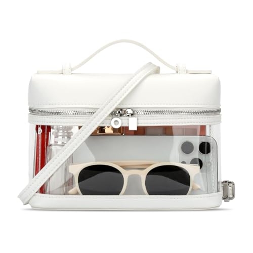 Image of KKXIU Clear Crossbody Bags for Women Purses for Concerts Sports | Transparent Vegan Leather Purses Stadium Approved