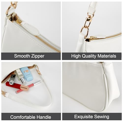 Shoulder Bag for Women with 2 Removable Straps and Zipper Closure Crossbody Bags Clutch Tote HandBags Purses3