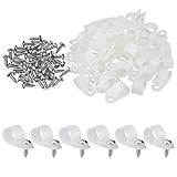 Hicarer 50 Pack R-Type Cable Clip Wire Clamp, Nylon Screw Mounting Cord Fastener Clips with 50 Pack...