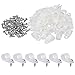 Hicarer 50 Pack R-Type Cable Clip Wire Clamp, Nylon Screw Mounting Cord Fastener Clips with 50 Pack Screws for Wire Management (White,1/2 Inch)