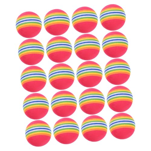 lurrose 20個 軽量柔軟なレインボーカラー スポンジ製ゴルフ練習ボール 室内外対応 アプローチショット練習用 設計家具 窓 ランダムカラー
