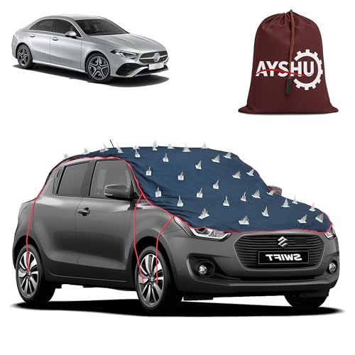 Image of AYSHU Water-Resistant Spike Car Cover for Mercedes Benz A-Class Limousine - Protects from Dogs, Monkeys, Dust, Sunlight & UV - Full Roof Universal Fit