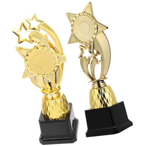 Trophées plastique doré légers et incassables pour récompenser les enfants sans danger