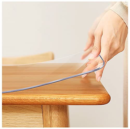 GSPURS Protector de Mesa Transparente Cubierta de Mesa de plástico PVC Protector de Mesa Impermeable y limpiable para Mesa de Comedor Mantel Protector Mesa escritorio1,5mm(Size: 85x195cm/33x77in) Cover