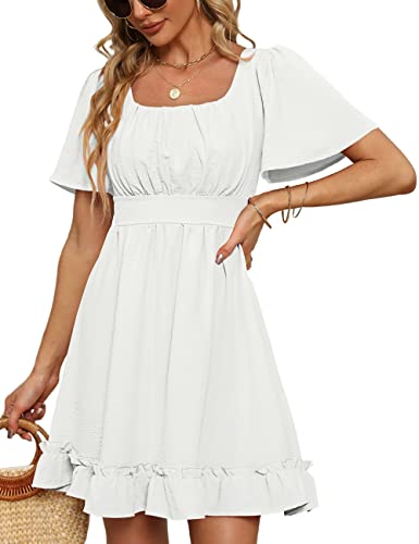 WEESO Summer Dresses for Women 2023 Casual Square Neck Floral Cottagecore Dress2