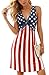 LLHXRUI Freedom 250 American Flag Dress for Women Twist Front 4th of July Dresses 250 Anniversary USA Tank Top Dress(Medium,As Shown-3)