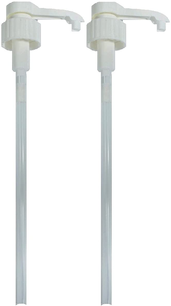 Dispenser per pompa da 5 litri, confezione doppia per contenitore da 5 litri, con tappo a vite da 38 mm, dosatore da 4 ml, shampoo, pompa per pelican con tubo lungo