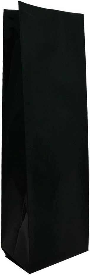 5 lb. Black Foil Gusseted Bag w/ Valve (Coffee Packaging, Tea Packaging)