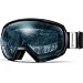 OutdoorMaster OTG Ski Goggles - Over Glasses Ski / Snowboard Goggles for Men, Women & Youth - 100% UV Protection (Black Frame + VLT 60% Light Blue Lens)