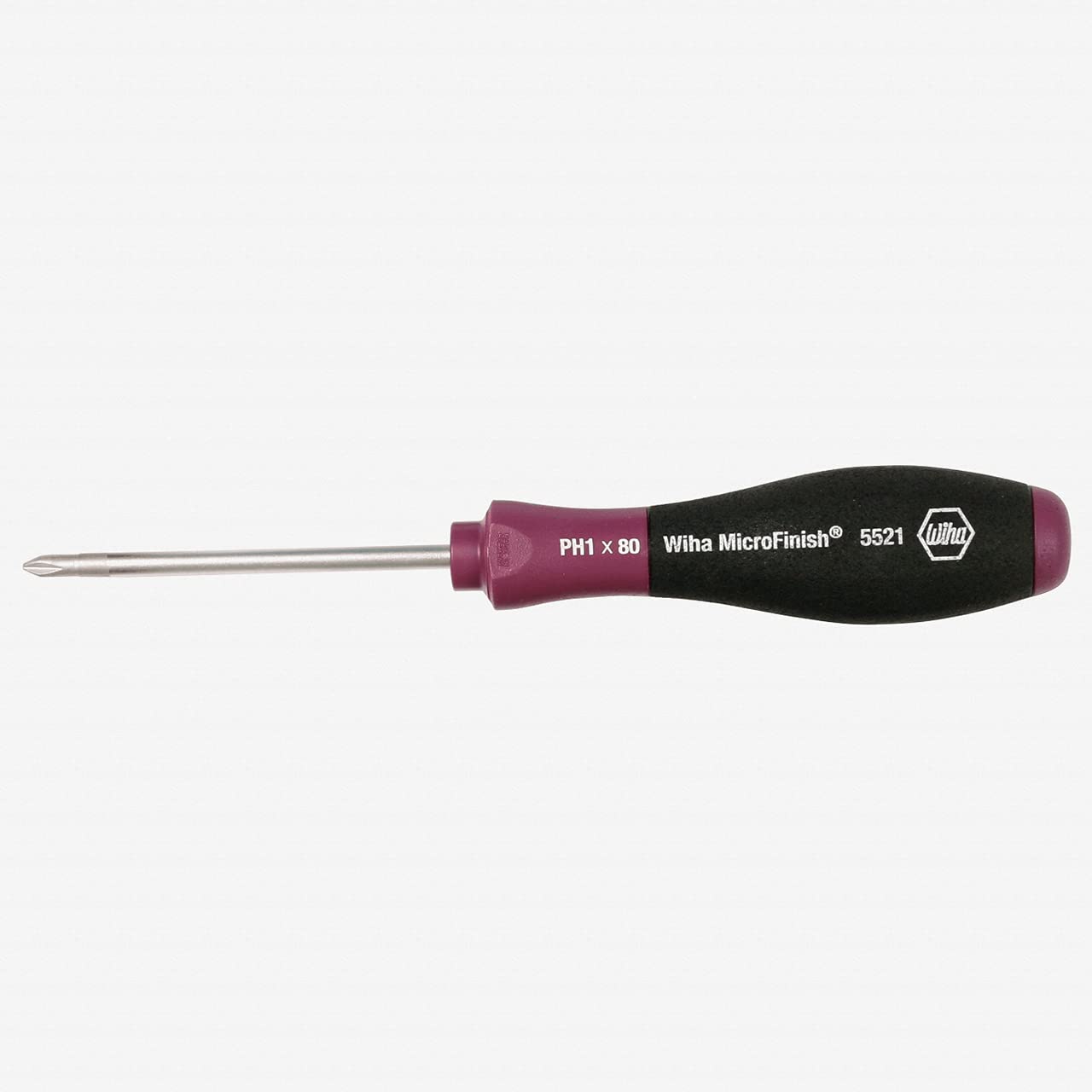 Tournevis cruciforme haut de gamme Wiha 52125 manche antidérapant MicroFinish 150mm