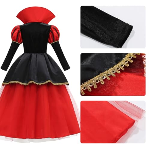 Disfraz de Princesa para Niñas Color Rojo Talla 120(5-6T) miniatura 3