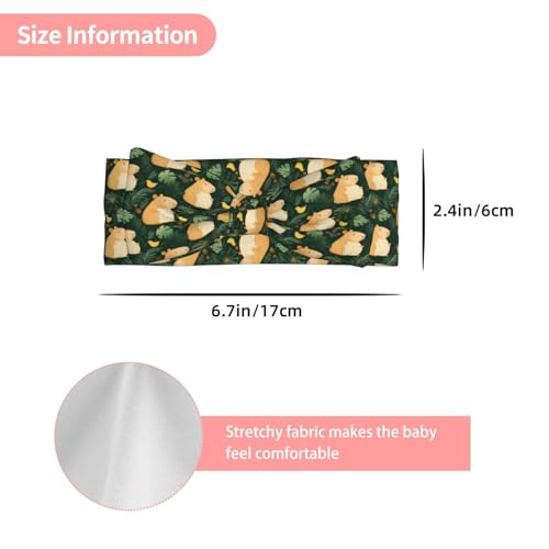 Cute Duck Capybara Print Baby Girl Bows Headbands Baby Girls Newborn Headbands Infant Toddlers 0-6 Months3