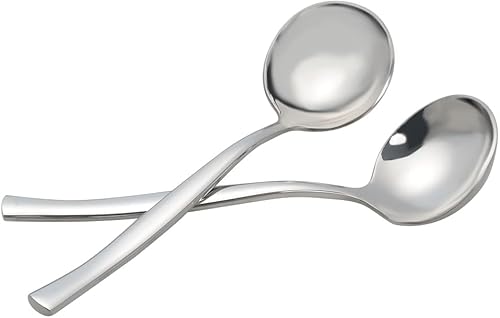 Cucharón de sopa de acero inoxidable de 3 piezas, cucharón de salsa