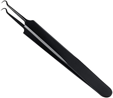 Blackhead Tweezers Comedone Extractor Tool Blackhead Remover by Aignis (black)