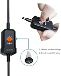 Powseed 34W Chargeur universel de voiture avec USB Adaptateur d'éclairage de cigarette et 10 Conseils 3V 4.5V 5V 6V 7.5V 9V 12V 2A 1A DC Alimentation pour portable DVD Lecteur Dash Cam Haut-parleurs Radio Comprimés