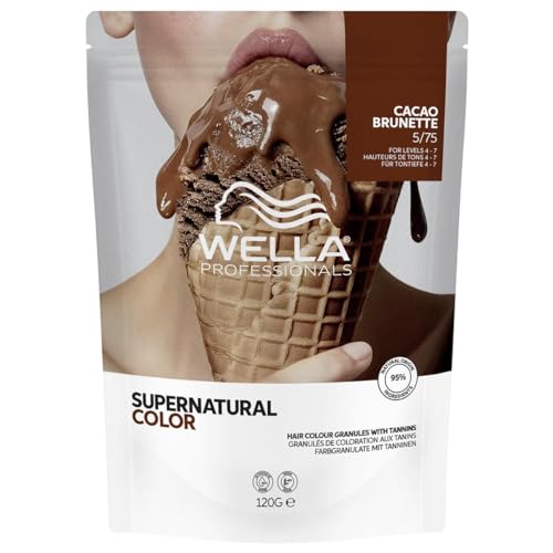 Wella Supernatural Color 5/75 Cacao Brunette 120g | Colorazione Professionale Tonalizzante Effetto Naturale, Copertura Delicata e Riflessi Luminosi, Risultato Naturale e Uniforme