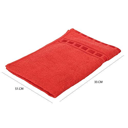Coton main et serviette de bain rouge Act-018 compact et ultra absorbant - 2