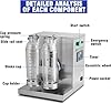 ZHJOPP Shaker elettrico per il tè, completamente automatico, a doppia tazza, può schiumare e mescolare il latte, perfetto per uso domestico e bar.