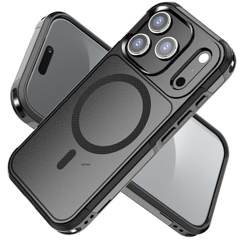 Coque magnétique iPhone 17 noir rigide antichoc en silicone