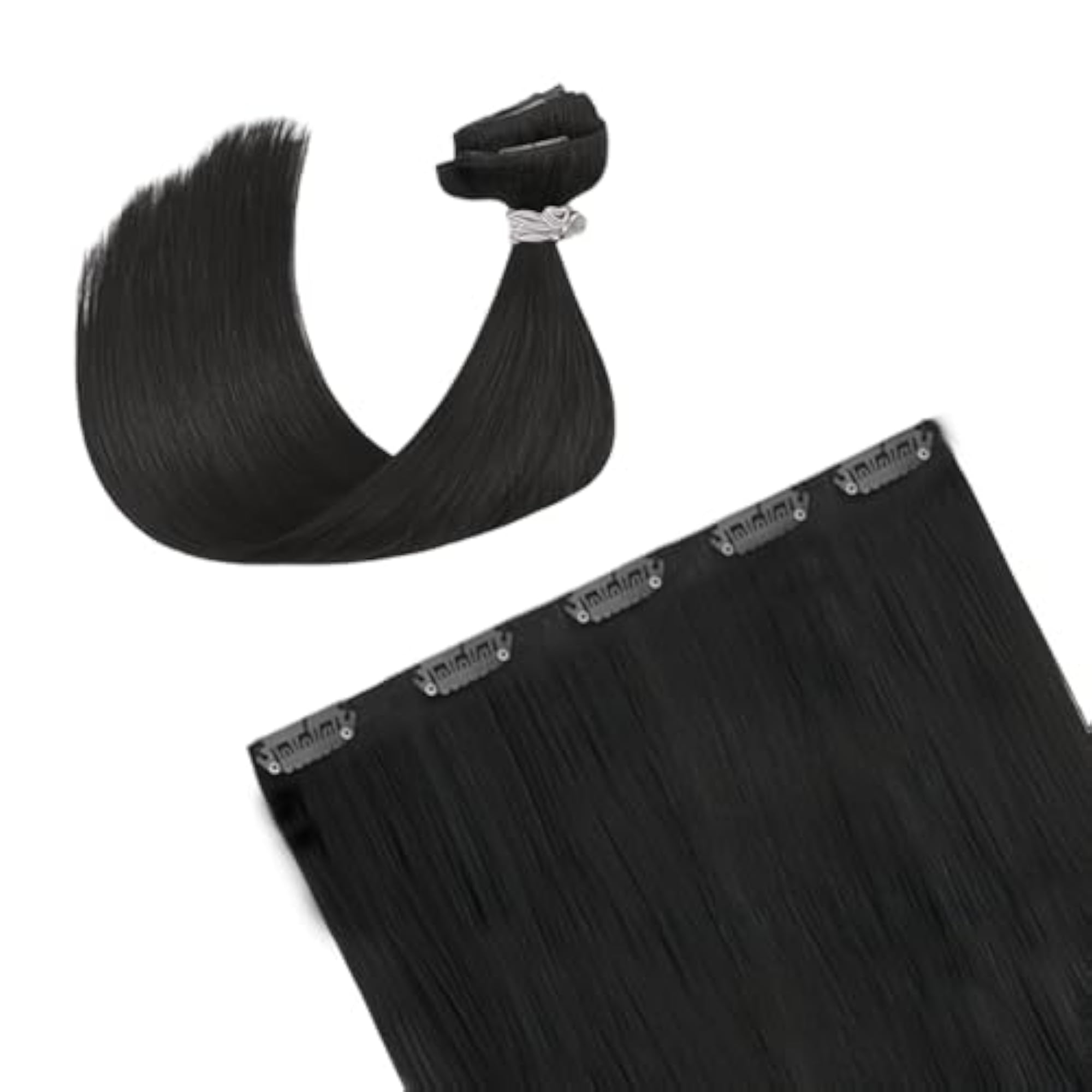 Women's Silky Soft Straight Hair Extensions, Black