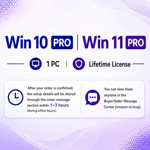 Image of Win 11 /10 Pro Product License Key - 1 PC (Quick Email Delivery) | Lifetime Validity | 32 /64 Bit Compatible | Professional Edition