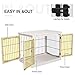 JTDISHI Dog cage pet cage White Small Animal cage with Lock and Small Door Suitable for Small and Medium-Sized Dogs Two-in-one Design, Both a Dog House and a Coffee Table for Placing Items