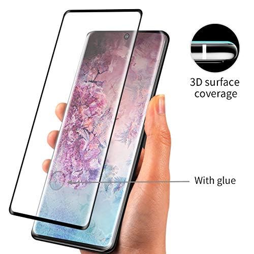 Image of Screen Protector for Samsung Galaxy Note 10 Pro (Plus) (Black) Tempered Glass Edge-to-Edge 6D Screen Guard With Installation Kit