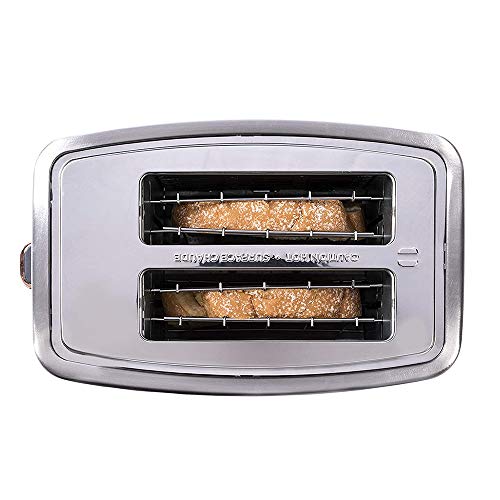 Crux 2 Slice Stainless Steel Toaster, Extra Wide Slots, Quick & Precise 6-Setting Shade Control, Reheat, Bagel and Gluten Free Function, Slide-Out Crumb Tray for Easy Clean Up, Silver/Copper Accents - Image 4