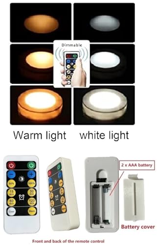 Apliques de pared que funcionan con pilas con luz LED regulable 7