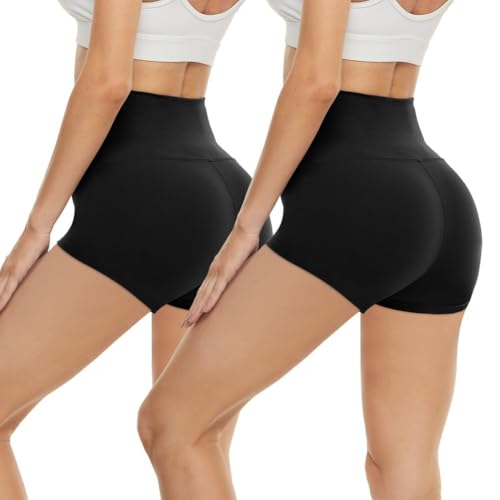 CAMPSNAIL Workout Biker Shorts Women - 3"/5"/8" High Waisted Tummy Control Spandex Booty Volleyball Shorts for Yoga Dance