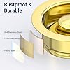 Kitchen Sink Flange Stopper Gold - Universal Garbage Disposal Flange for Fit 3-1/2 Inch Standard Sink Drain Hole, Sink Flange Replacement Accessories