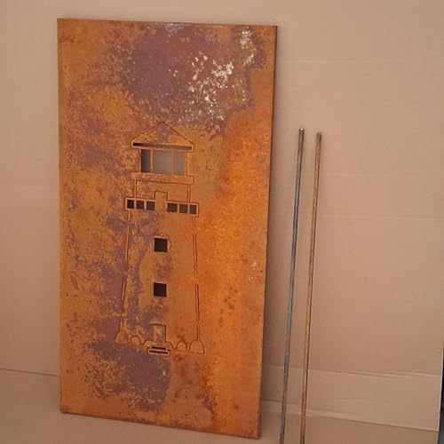 Edelrost Sichtschutzwand Gartendeko rost Stele 112 cm hoch 60 cm breit