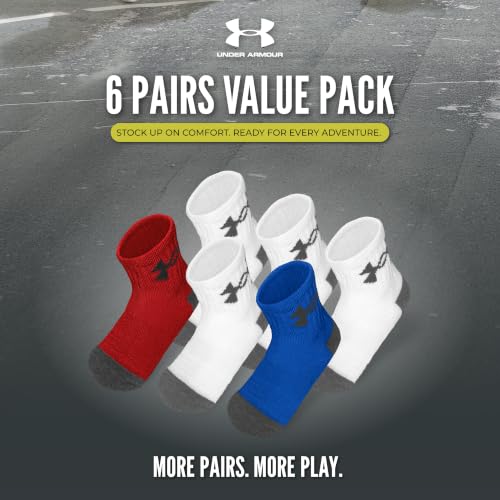 Image of Under Armour boys Multi Pack Essential Quarter Sock