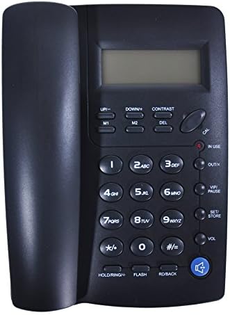 Ornin Y043 Corded Telephone with Speaker, Display, Basic Calculater and Caller ID(Black)