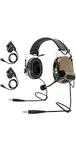 Cuffia Radio Baofeng - Con Microfono PTT - Compatibile UV3R BF-T1 BF-T6 - Per Sicurezza