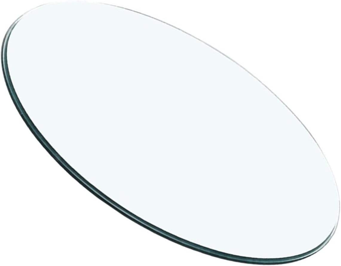 Tempered Glass Table Top Thickened Round Dining Table Transparent Glass Top Shatterproof and Easy to Clean