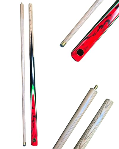 Image of JBB Billiards Pool Cue Stick, Half Joint Design, 12 mm Tip, Wooden Cue for Pool and Billiards Play