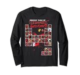 マーベル デッドプール 素晴らしい周期表 長袖Tシャツ