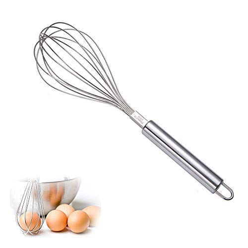 Loyalpart Whisks for Cooking Mini Egg Beater for Small Whisk Metal Wire Stainless Stell Hand Wisk (12