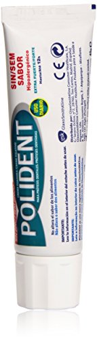 Polident - creme fixador para dentárias - sem sabor - tubo de 40 ml - [embalagem de 6]