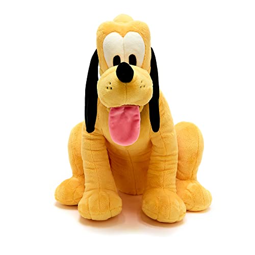 Disney Store Peluche Grande de Pluto, Altura: 48 cm, Perro de Peluche con Detalles Bordados y un Acabado Suave