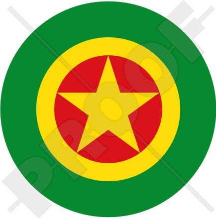 ETHIOPIE Éthiopien Armée de l'Air Roundel Aéronef, 100mm Vinyl Sticker, Autocollant
